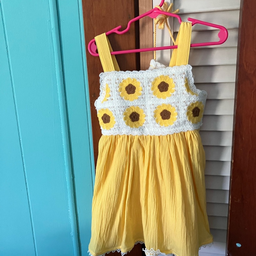 Haute hippy Yellow Sunflower Dress size 2T